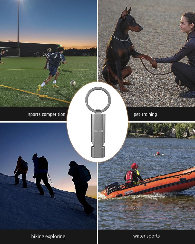 TISUR Loud Emergency Whistles,130db+ Lifeguard Safety Whistle Keychain for Surviva Camping Hiking dog whistle - Image 5